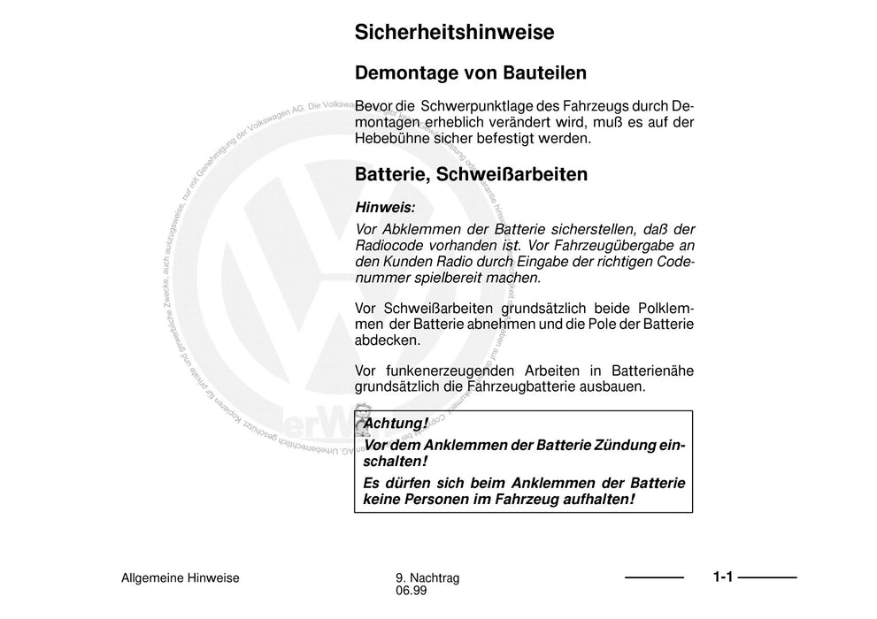 Beetle (1998 - 2010) New Beetle-Cabrio Reparaturanleitung New Beetle 1999