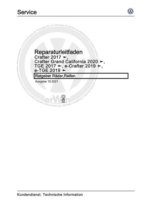 Crafter (2017+) Reparaturanleitung Ratgeber Räder,Reifen