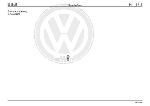 Golf VII (2013+2020)+Golf-Variant-Sportsvan Stromlaufplan Grundausstattung, ab August 2017