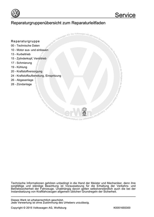 Beetle (1998 - 2010) New Beetle-Cabrio Reparaturanleitung 5-Zyl. Einspritzmotor (2,5 l-Motor, 4-Ventiler)
