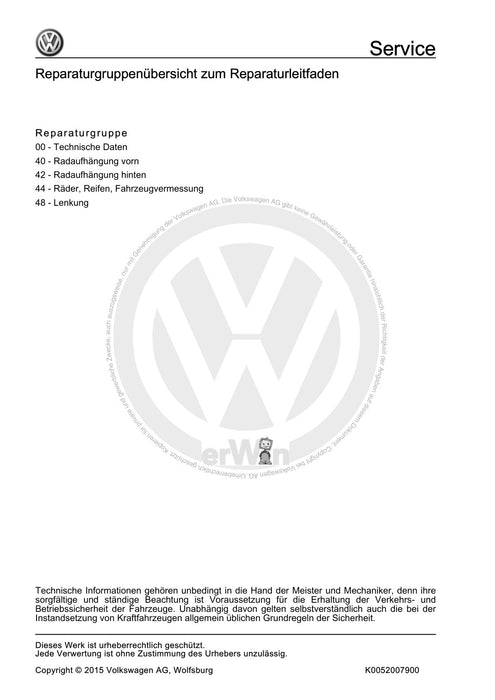 Lupo (1998 - 2006) Reparaturanleitung Fahrwerk, Achsen, Lenkung Lupo 3 L, Lupo FSI, Lupo GTI