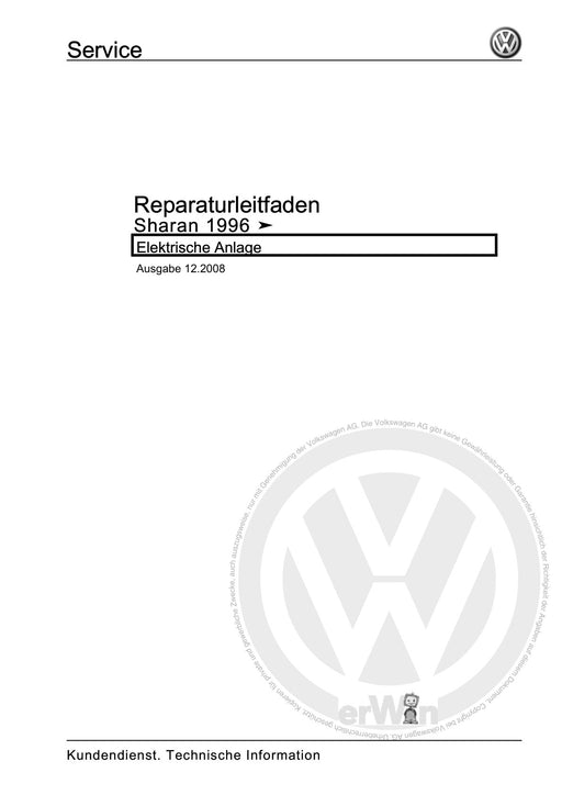 Sharan (1995 - 2010) Reparaturanleitung Elektrische Anlage