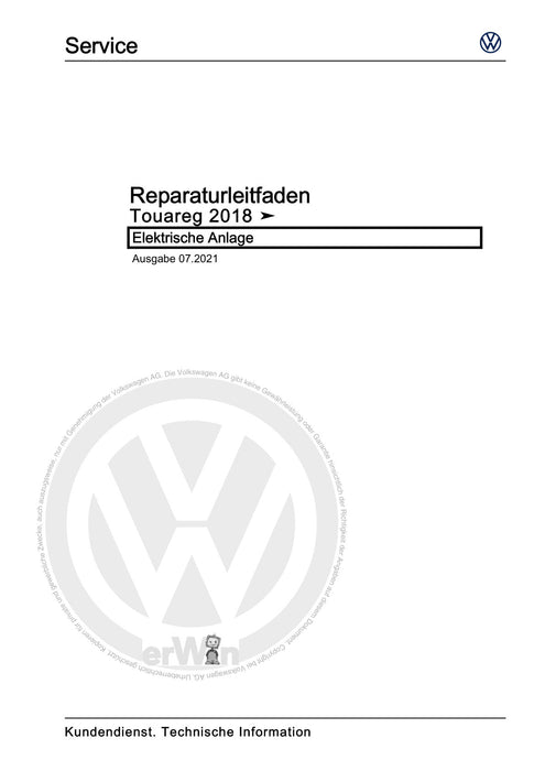 Touareg (2018+) Reparaturanleitung Elektrische Anlage
