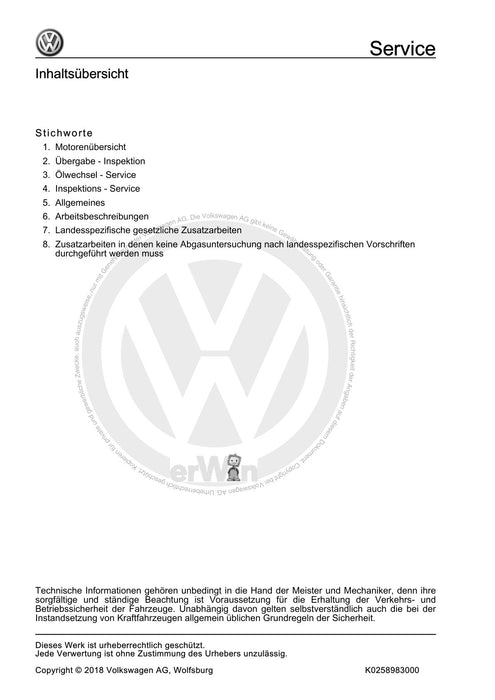 Transporter (1991 - 1996) Maintenance handbook (IGG) Instandhaltung genau genommen