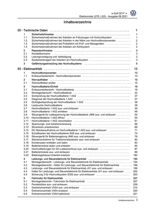 Golf VII (2013+2020)+Golf-Variant-Sportsvan Reparaturanleitung Elektromotor (270, LS2)