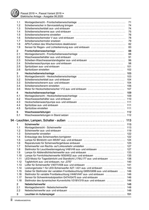 Passat (2019+) Reparaturanleitung Elektrische Anlage