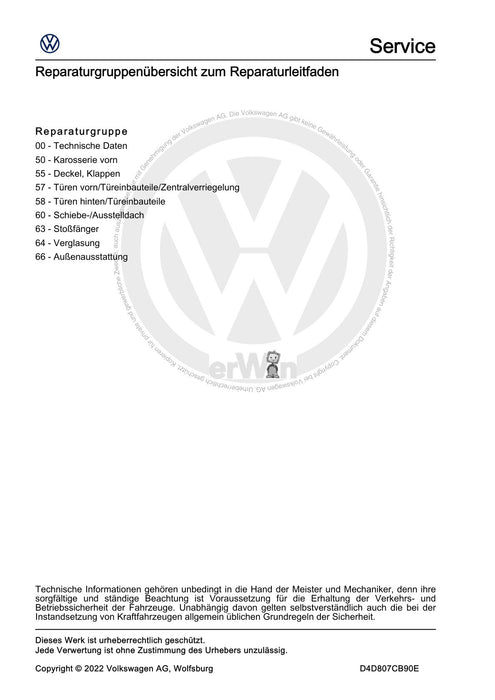 ID.4 (2020+) E2, E21] Reparaturanleitung Karosserie-Montagearbeiten Außen