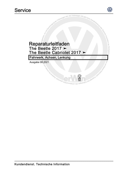 Beetle (2012+) NBL-NBC Reparaturanleitung Fahrwerk, Achsen, Lenkung