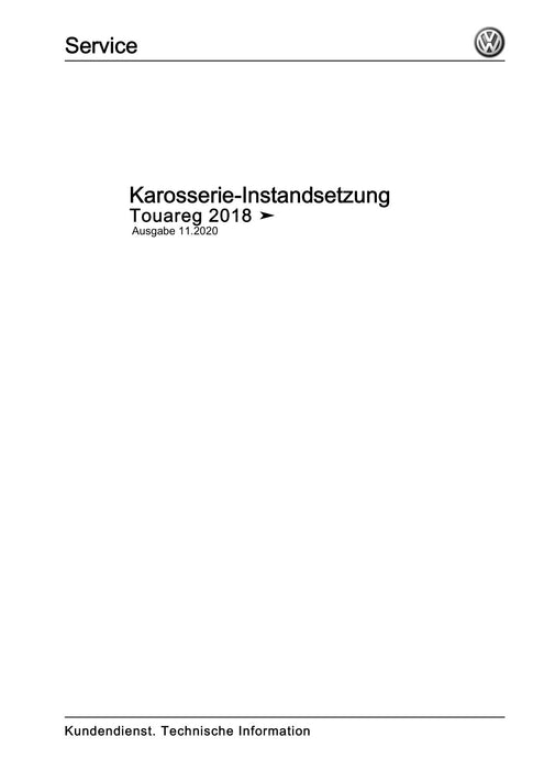 Touareg (2018+) Reparaturanleitung Karosserie-Instandsetzung
