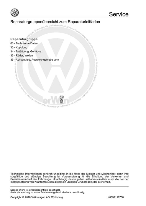 Sharan (2011+) Reparaturanleitung 6 Gang-Schaltgetriebe 0A6