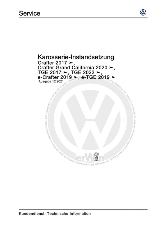 Crafter (2017+) Reparaturanleitung Karosserie-Instandsetzung