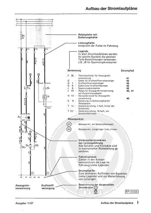 Typ 2 (1968 - 1979) Stromlaufplan Stromlaufpläne, Fehlersuche Elektrik, Einbauorte 1975 bis 1985