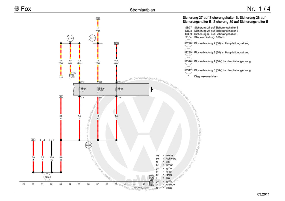FOX (2004+) Stromlaufplan Grundausstattung, ab August 2009