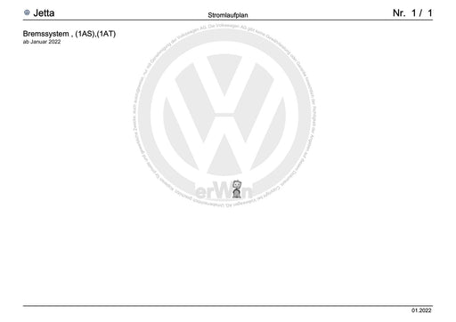 Jetta (2014+) Stromlaufplan Bremssystem, (1AS),(1AT), ab Januar 2022