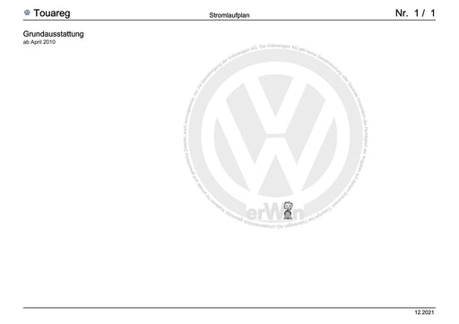 Touareg (2003 - 2017) Stromlaufplan Grundausstattung, ab April 2010