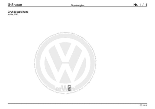 Sharan (2011+) Stromlaufplan Grundausstattung, ab Mai 2010