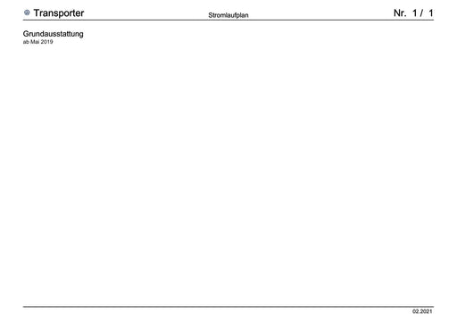 Transporter (2016+) Stromlaufplan Grundausstattung, ab Mai 2019