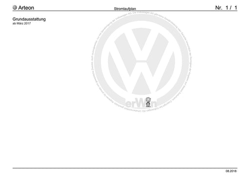 Arteon (2021+) Stromlaufplan Grundausstattung, ab März 2017