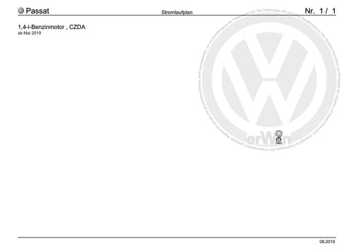 Passat (2019+) Stromlaufplan 1,4-l-Benzinmotor, CZDA, ab Mai 2019